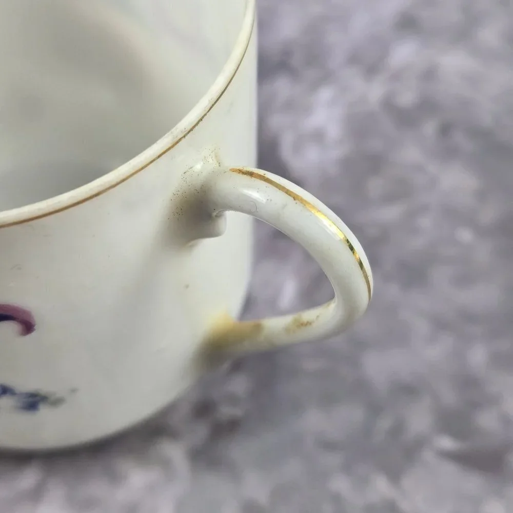 Vintage Demitasse Cup and Saucer Floral Pattern Gold Edged Made In Japan